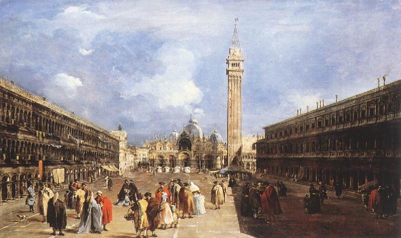 GUARDI, Francesco The Piazza San Marco towards the Basilica dfh oil painting image